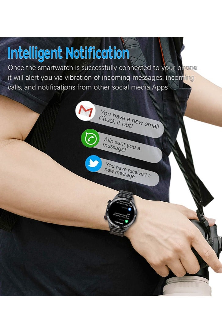 RollsTimi  Men's Smart Watches, Suitable for Sports and Fitness Tracking.A Men's Smart Watch with LED Flashlight Function, Which can Monitor Heart Rate and Sleep, and is Compatible with iOS and Android Systems. - Image 5