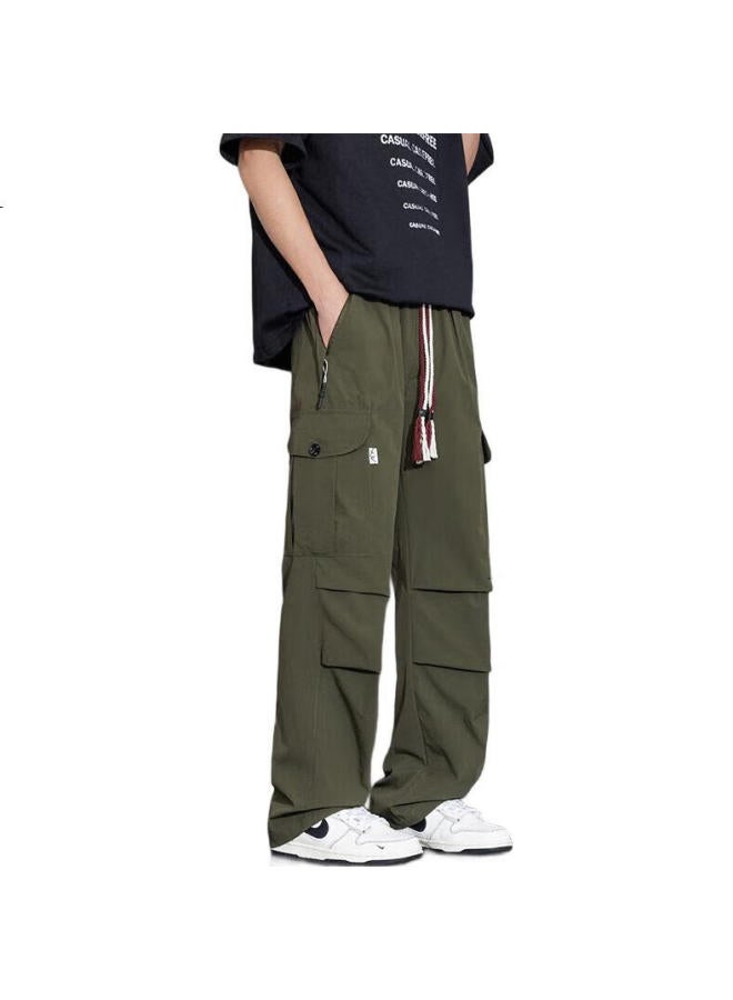 I'M David Men'S American Style Work Pants Spring Summer Autumn Straight Leg Casual Pants Functional Paratrooper Pants Woven Plus Size Men'S Pants - Image 1