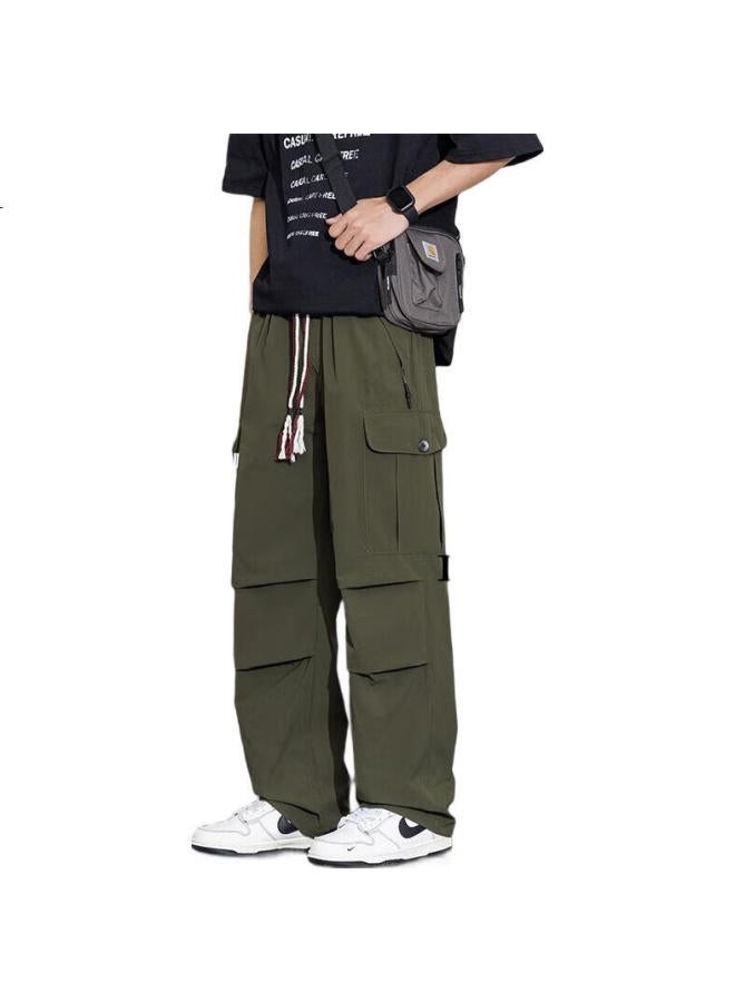 I'M David Men'S American Style Work Pants Spring Summer Autumn Straight Leg Casual Pants Functional Paratrooper Pants Woven Plus Size Men'S Pants - Image 3