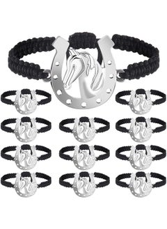 12 Pieces Horse Bracelets Horse Party Favors Black Braided Bit Charm Handmade String Bangle Kentucky Horse Jewelry Derby Party Supplies Equestrian Gifts For Teen Girls Boys (Cool Style) - pzsku/ZA0F470F79CB67C02F9EDZ/45/_/1692166101/7efce2ae-be14-4a8a-8bef-12d895ff098c