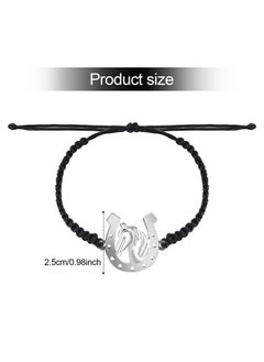 12 Pieces Horse Bracelets Horse Party Favors Black Braided Bit Charm Handmade String Bangle Kentucky Horse Jewelry Derby Party Supplies Equestrian Gifts For Teen Girls Boys (Cool Style) - pzsku/ZA0F470F79CB67C02F9EDZ/45/_/1692166103/b767f722-5541-4f9d-b854-331ae19f18c4