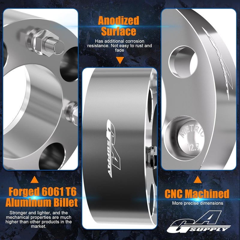 GAsupply 4x110 Wheel Spacers 2 Inch ATV Wheel Spacer Adapters 74mm Hub Bore with 10×1.25 Studs - 2 Pack - Image 4