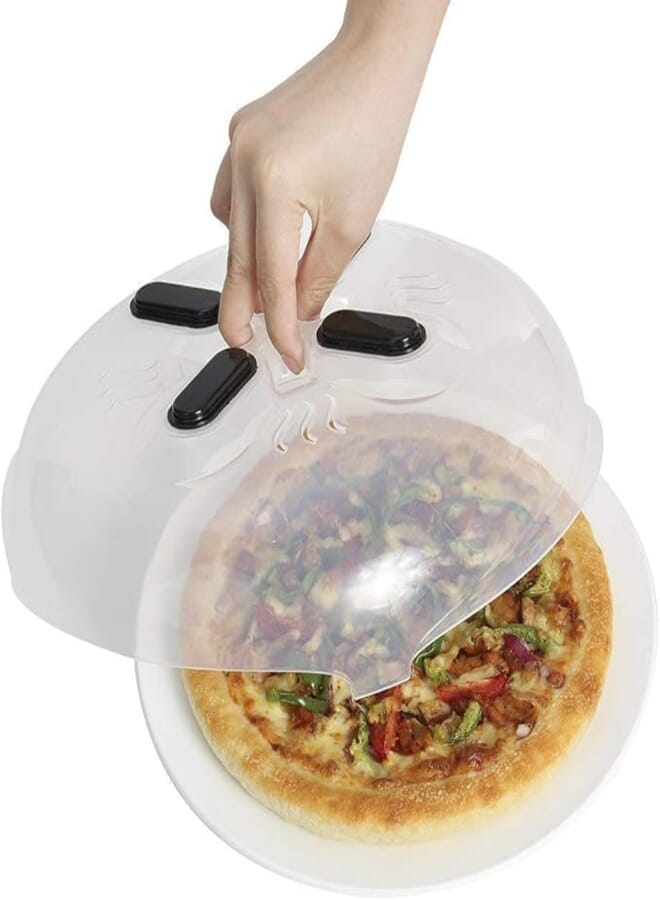 AASTIK Magnet Food Splash Guard Microwave Anti-Sputtering Hover Food Cover with Steam Vents Magnetic Splatter Lid Heat Resistant Food-Grade PP BPA-Free