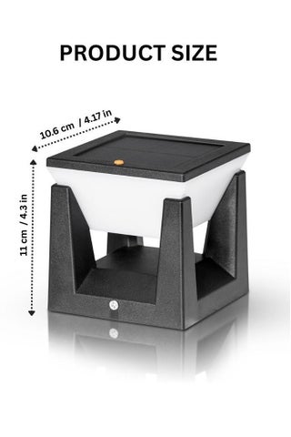 Solar Post Lamp Outdoor Waterproof – 3 Color Modes (Warm/Neutral/Cool White), Dusk to Dawn, Motion Sensor, Solar Wireless LED for Garden, Fence, Garage, Porch, Patio, Outdoor (Small - 1pc) - view 2