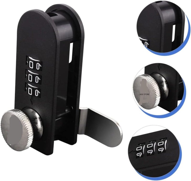 NIL JO 3 Digit Combination Lock Latch Password Drawer LockOffice File Cabinet Smart Cam Code Lock Furniture Password Turntable Lock Hardware