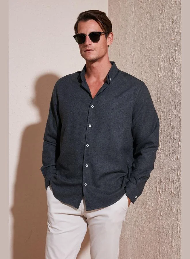 بوراتي Buratti Cotton Regular Fit Button-Down Collar Winter Shirt Men's SHIRT CF24W127079