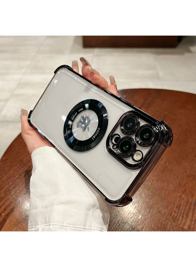 NIBEMINENT Four Corner Airbags Prevent Falling Protection Case With Magsafe For iPhone 16, Black