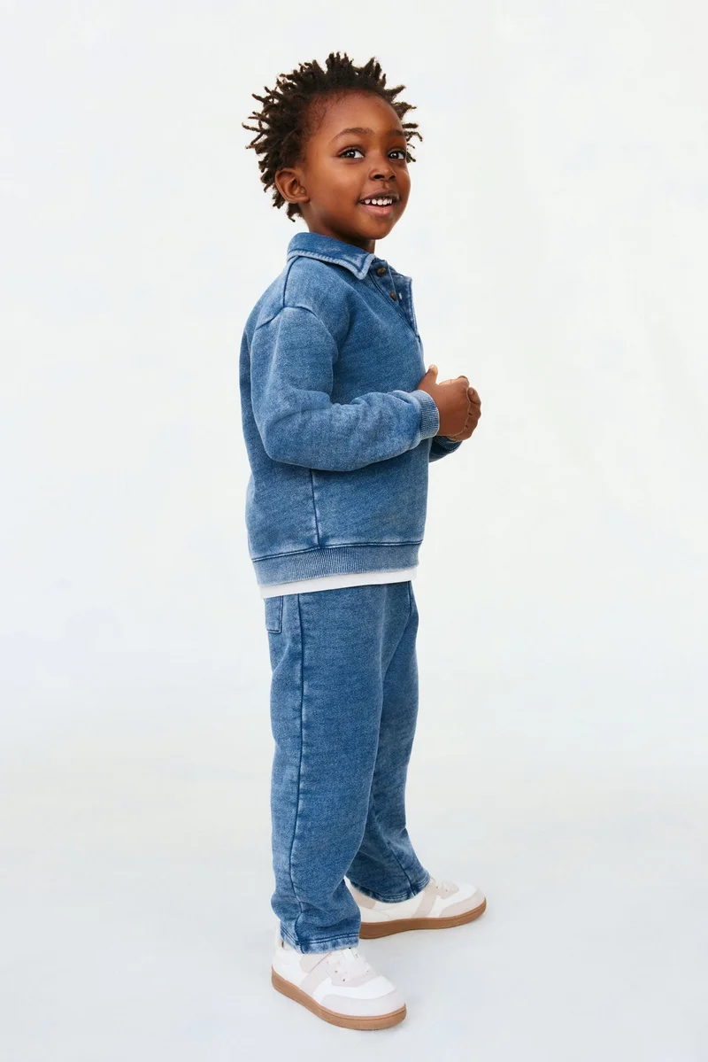 H&M Cotton sweatshirt polo shirt