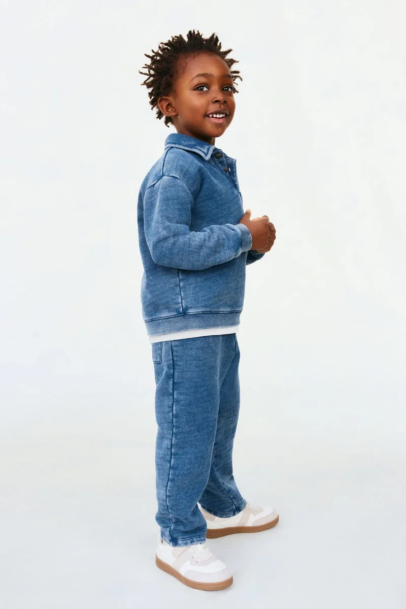 اتش اند ام تي-شيرت بولو من قطن سويت شيرت