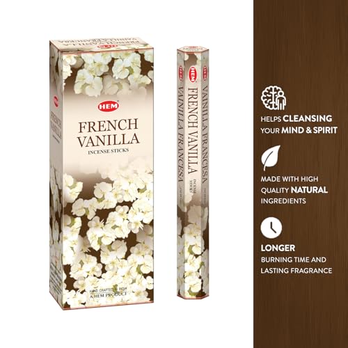 Hem French Vanilla Incense Sticks (120 Sticks, 6 Boxes Inside) - 9 Inches Long, 20g per Box - Creates an Inviting Ambiance That Relaxes Both The Mind and Body. - Image 3