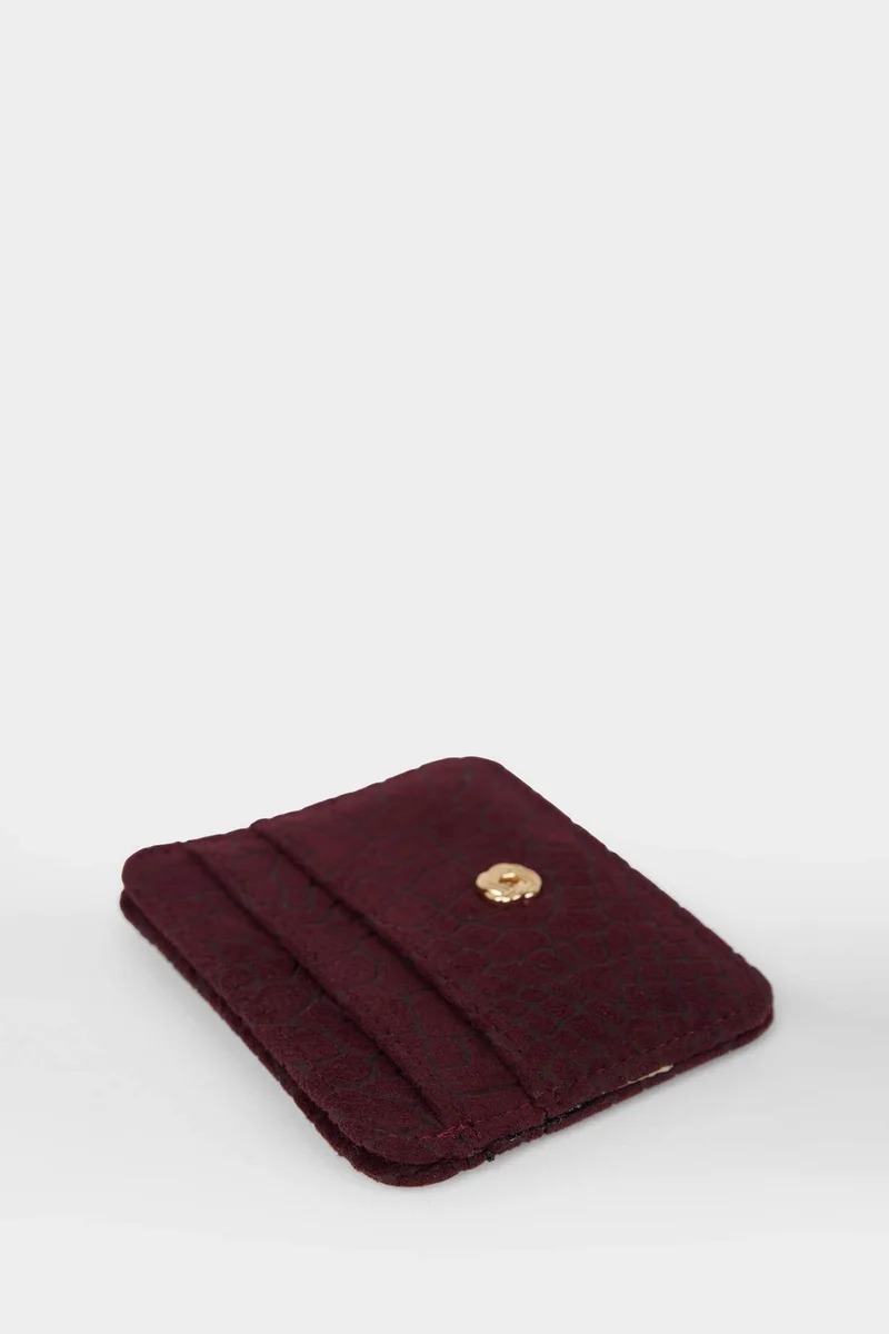Defacto  Woman Suede Business Card Wallet for Women | Best Price UAE