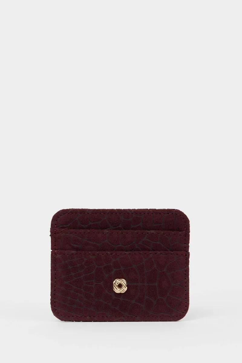 Woman Suede Business Card Wallet