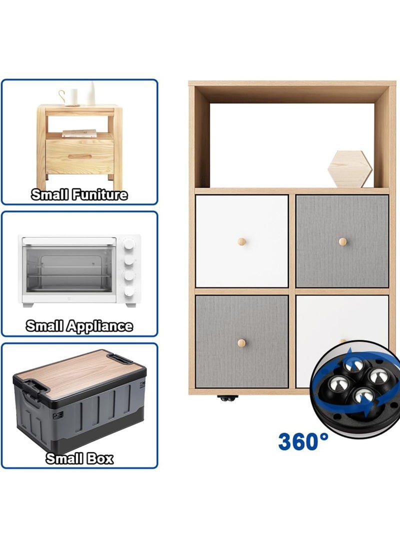 OSHIMA Self Adhesive Caster Wheels, Mini Ball Castors for Furniture Sliders & Appliance Rollers with 4 Steel Balls for Kitchen, 360 Degree, Self-Adhesive, Strong Castor Wheel, for Rubbish Bins, Furniture - Image 3