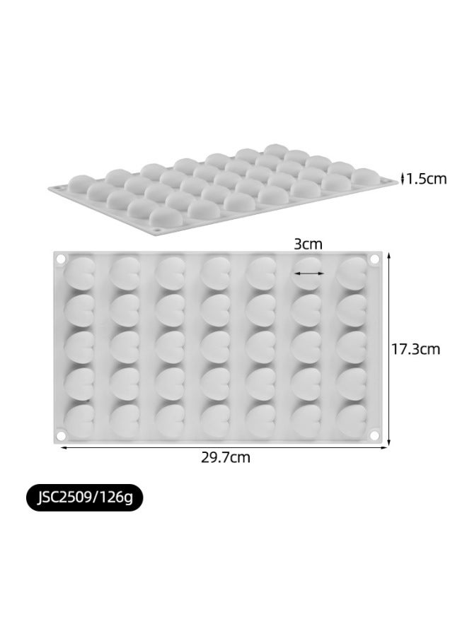 Hot Sale Various Shape Cake Ice Cake Food Grade Silicone Heart Shape Mold Round Donut Cookie Mold Special-Specification:Jsc2509 Heart Shape 126.5g - Image 1