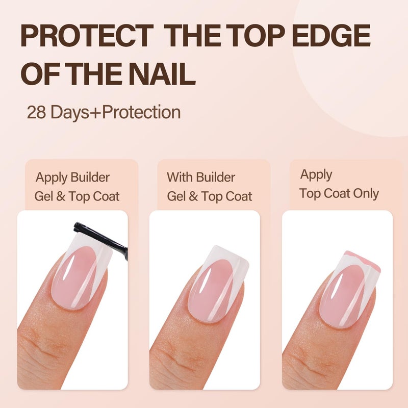 Vansiho Deep French Gel Nail Tips, 150Pcs Short Square Nail Tips, Pink Soft Gel French Tips Press on Nails, Fake Nails for Nail Art DIY 15 Sizes - Image 5