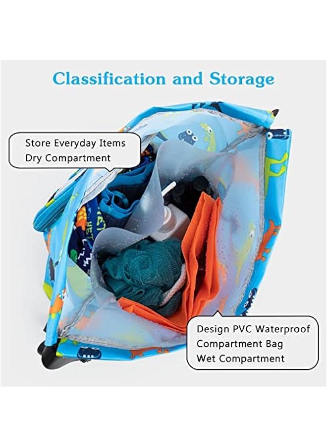 Waterproof Drawstring Backpack with Shoe Compartment for Kids, Grey Sports Gym Bag for Girls and Boys - Image 3