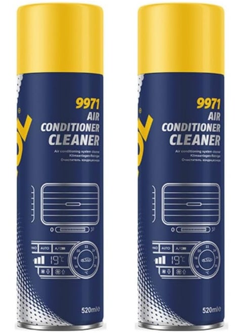 Mannol Germany 2 Pack 9971  Air Conditioner A/C Cleaner Foam  520 Ml