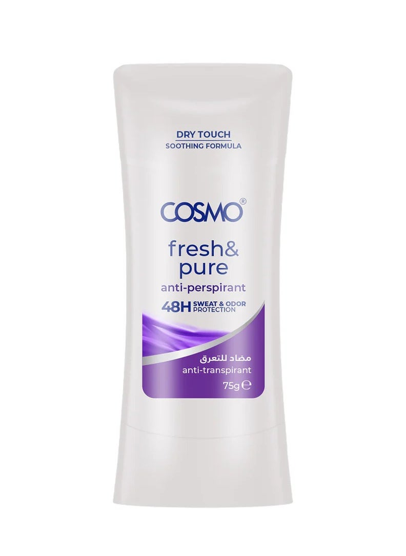 COSMO Cosmo Fresh & Pure Antiperspirant Stick 75ml for Men and Women 