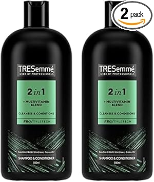 Tresemme شامبو وبلسم تريسمي ريبليش كلينس 2 في 1 مع شامبو تنظيف متعدد الفيتامينات لجميع أنواع الشعر 900 مل عبوة من 2