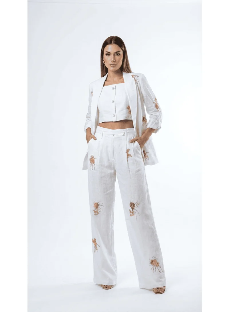2Trendy Women's White Button-Front Square Neck Crop Top