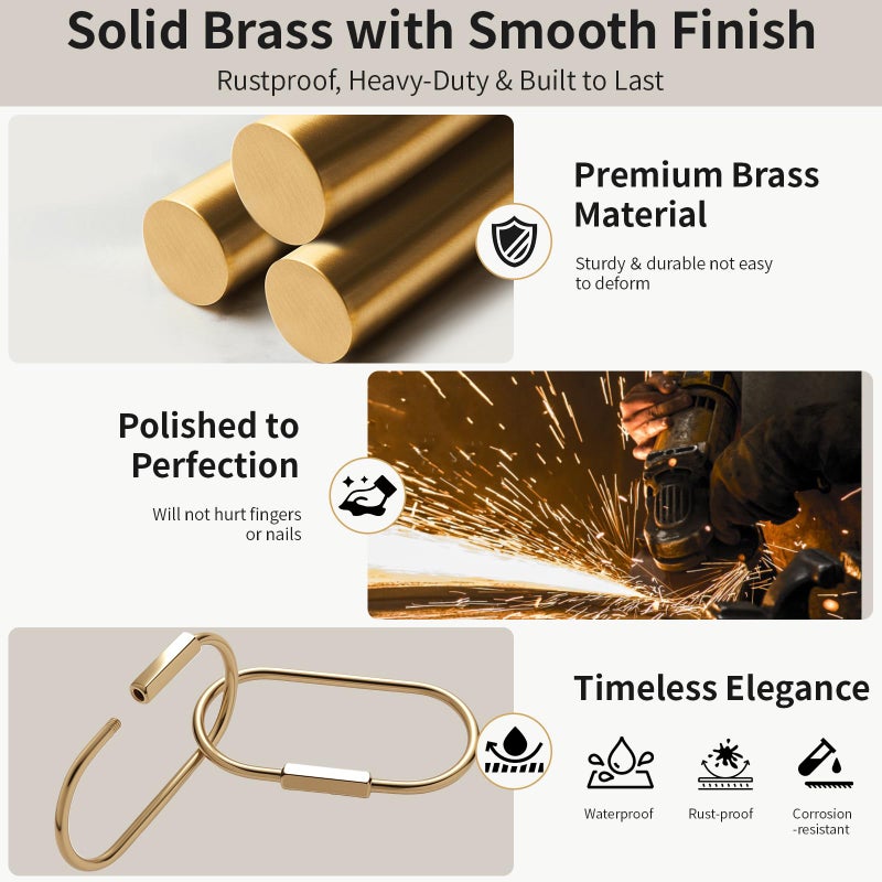 SGSYRYCO 3 Pcs Brass Key Ring with Screw Lock - Durable Gold Carabiner Keychain Clip for Keys, Bags, Handbags, Men & Women, Premium Gold Key Ring, Carabiner Locking Purse and Bag Charms Accessory - Image 4
