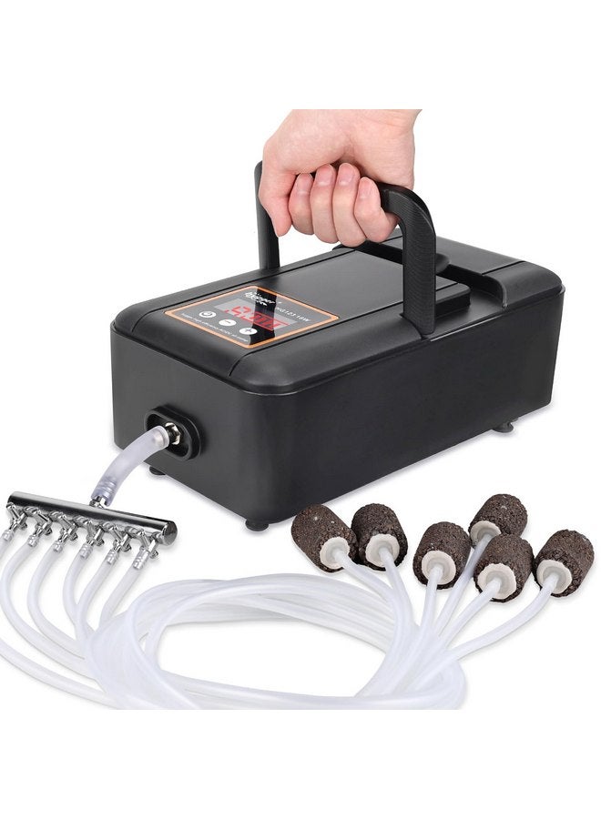 هايغر مضخة هواء للبركة المائية قابلة لإعادة الشحن IPX6 من hygger، مضخة هواء خزان قوية وهادئة مع صمام فحص حجر الهواء للخرطوم وصمام تحويل تدفق قابل للتعديل لليخت الصيد/انقطاع التيار الكهربائي/الزراعة المائية (300 جالون في الساعة) - Image 1