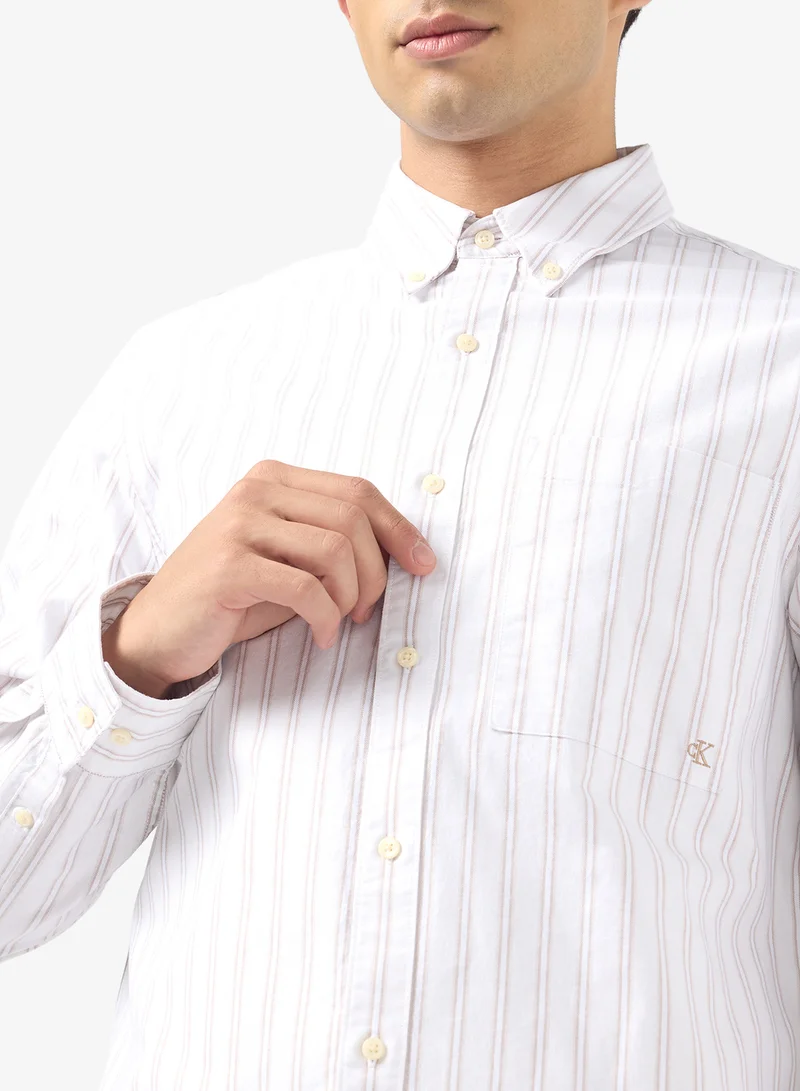 Calvin Klein Jeans Stripe Oxford Classic Button-Down Shirt