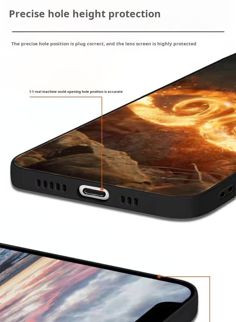 Apple iPhone 15 Pro Case Game Black Myth Wukong Pattern Anti-drop Protection Ultra-Thin Case with Shockproof Buffering, Anti-Scratch and Fingerprint Protection, 15 Pro 6.1-inch Black Case - Image 4