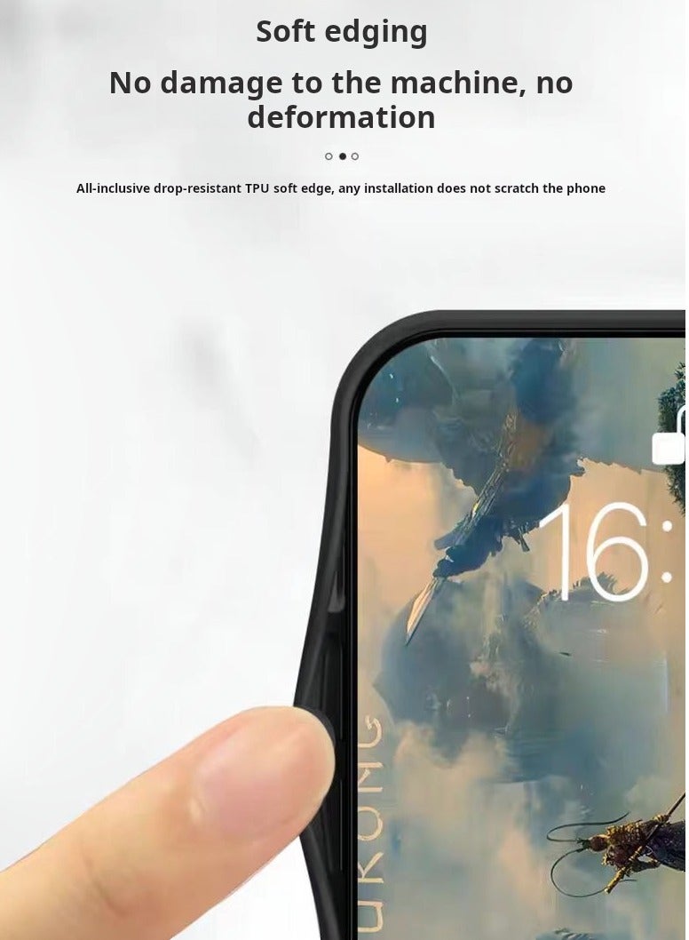 Apple iPhone 15 Pro Case Game Black Myth Wukong Pattern Anti-drop Protection Ultra-Thin Case with Shockproof Buffering, Anti-Scratch and Fingerprint Protection, 15 Pro 6.1-inch Black Case - Image 5