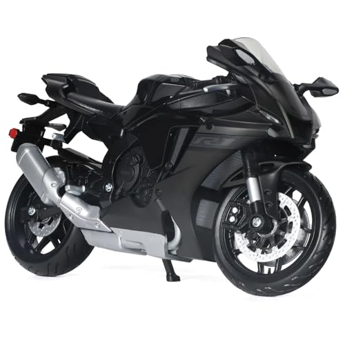 Risopen 1:12 Motorcycle Model Toy for Yamaha YZF-R1 1000R Metal Die-cast with Plastic Motorcycle Model No Assembly Required Mini Finished Moto Gift for Adult（Black） - Image 1