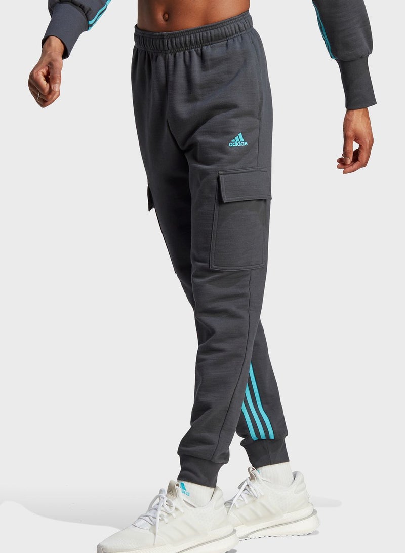 Adidas Dance 3-Stripes High-Waisted Tapered Cargo Joggers - Image 3
