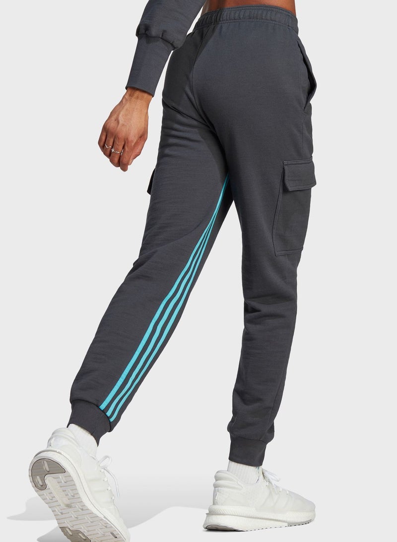 Adidas Dance 3-Stripes High-Waisted Tapered Cargo Joggers - Image 4