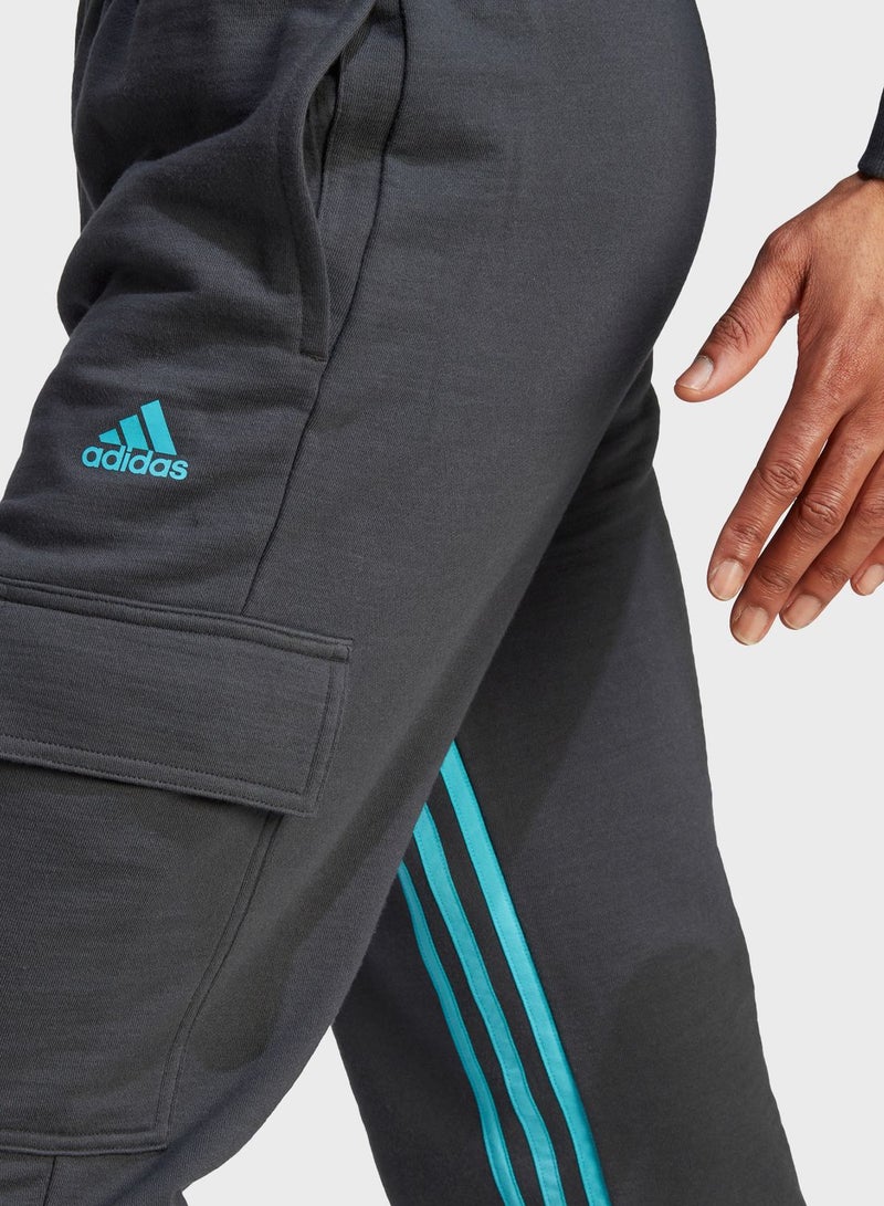 Adidas Dance 3-Stripes High-Waisted Tapered Cargo Joggers - Image 5
