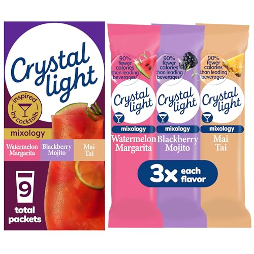 Crystal Light Mixology Variety Pack Powdered Drink Mix, 9 single serve packets per Box - Image 1