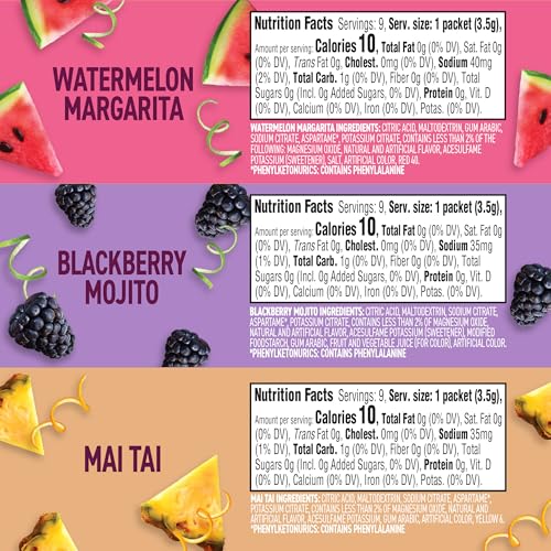 Crystal Light Mixology Variety Pack Powdered Drink Mix, 9 single serve packets per Box - Image 2