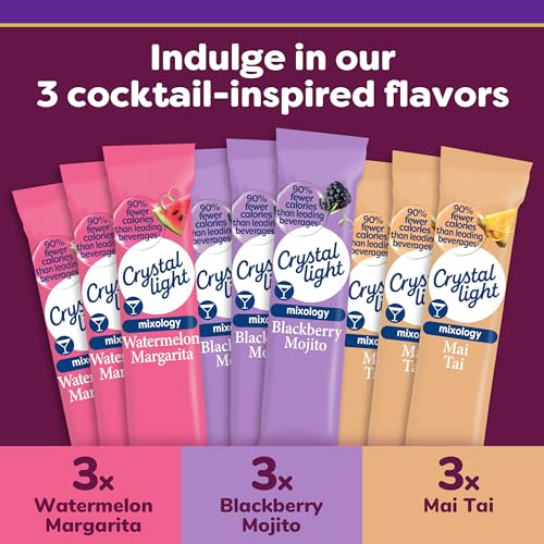 Crystal Light Mixology Variety Pack Powdered Drink Mix, 9 single serve packets per Box - Image 3