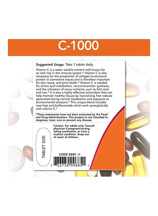 Now Foods Vitamin C-1000 Antioxidant Protection 100 Tablet - Image 3