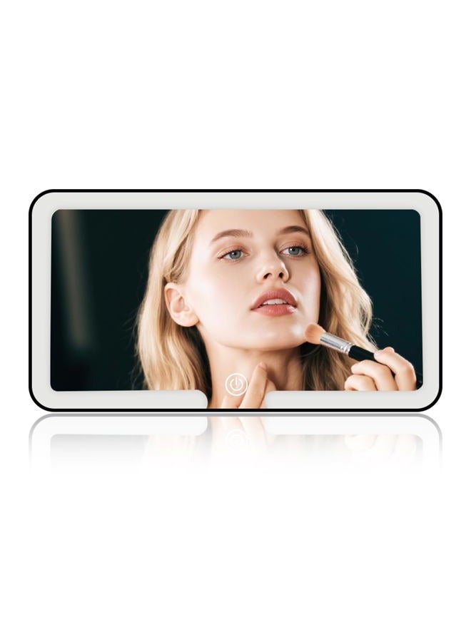 YGDMD Car Vanity Mirror with Lights & Rechargeable Design,Touchable LED Mirrors for Car Vanity with 3-color Light Adjustment Design,40 LED Beads Mirror for Cars Visor (Black) - Image 1