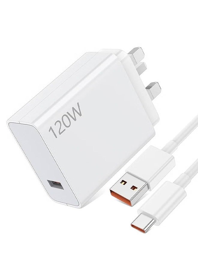 120W Fast Charger with 1.0m Type-C 5a Fast Cable, USB C Cable Multifunctional Super Fast Charging Adapter for Redmi,XIAOMI,POCO - Image 1