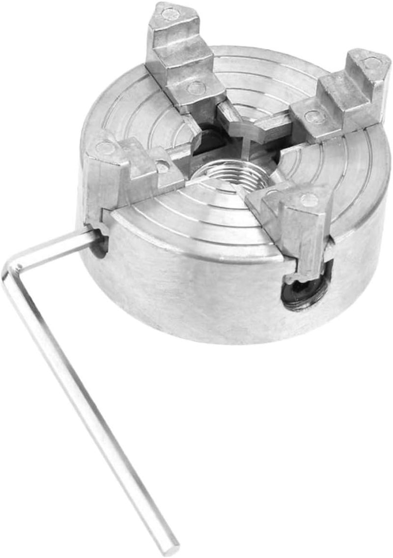 Mini Lathe Chuck with 4-jaw Manual Clamp Mechanical Lathe Scroll Chuck for Woodworking DIY Metal Turning Tool Accessory - Image 1