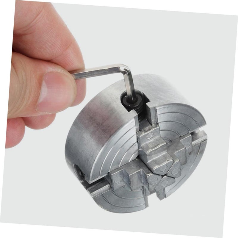 Mini Lathe Chuck with 4-jaw Manual Clamp Mechanical Lathe Scroll Chuck for Woodworking DIY Metal Turning Tool Accessory - Image 4