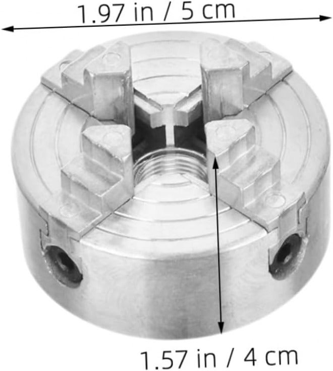 Mini Lathe Chuck with 4-jaw Manual Clamp Mechanical Lathe Scroll Chuck for Woodworking DIY Metal Turning Tool Accessory - Image 2
