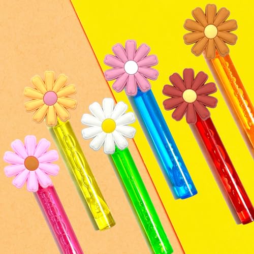 uoyoi Groovy Party Favors24Pcs Retro Hippie Daisy Bubble Wand for Groovy Birthday Party SuppliesClassroom Prizes Pinata Goodie Bag Stuffers Gifts - Image 5