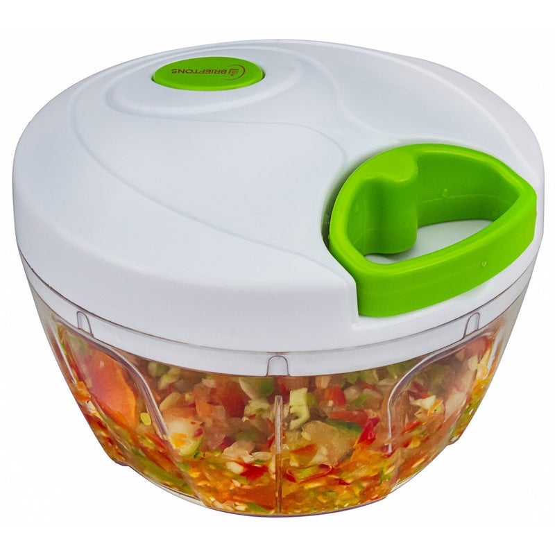 Brieftons Manual Food Chopper, Compact & Powerful Hand Pull Chopper Blender to Chop Onion, Garlic, Vegetables, Fruits, Herbs for Salsa, Salad, Pesto, Hummus, Coleslaw, Puree, Indian Cooking - Image 4
