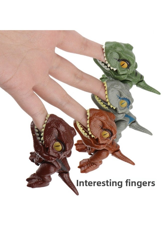 Finger-biting Dinosaur Joint Movable Tyrannosaurus Rex Egg Pack Simulation Dinosaur Model Toy Stall Toy-Color:Bite Finger (gray) Bag