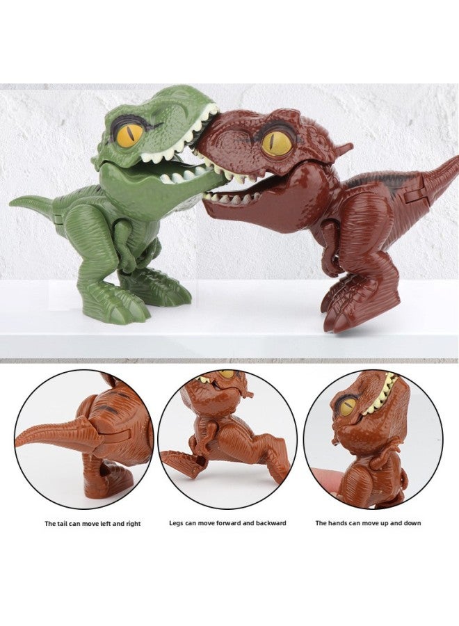 Finger-biting Dinosaur Joint Movable Tyrannosaurus Rex Egg Pack Simulation Dinosaur Model Toy Stall Toy-Color:Bite Finger (gray) Bag