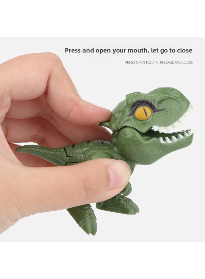 Finger-biting Dinosaur Joint Movable Tyrannosaurus Rex Egg Pack Simulation Dinosaur Model Toy Stall Toy-Color:Bite Finger (gray) Bag