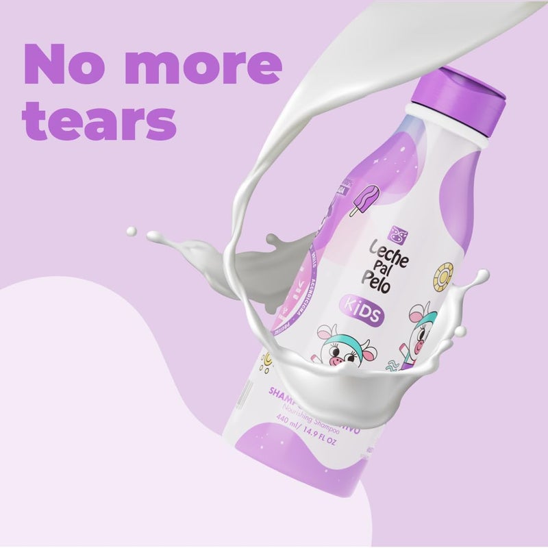 Leche Pal Pelo Kids Nourishing Shampoo - Gentle Daily Cleansing, Sulfate & Paraben-Free Formula with Jojoba, Coconut Milk, Aloe Vera - Hydrates, Defines, 14.9 fl.oz - Image 3