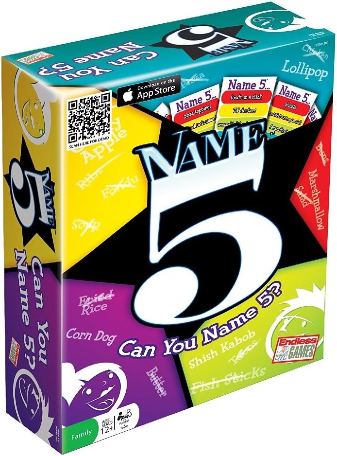 Endless Games Name 5 - Fun Family Party Game for All Ages - Image 1