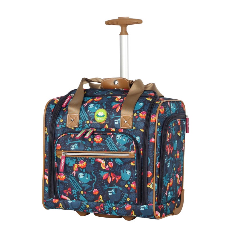 Lily Bloom Designer 15 Inch Carry On - Weekender Overnight Business Travel Luggage - Lightweight 2- Rolling Wheels Suitcase - Under Seat Rolling Bag for Women (Sloth to Me) - Image 2